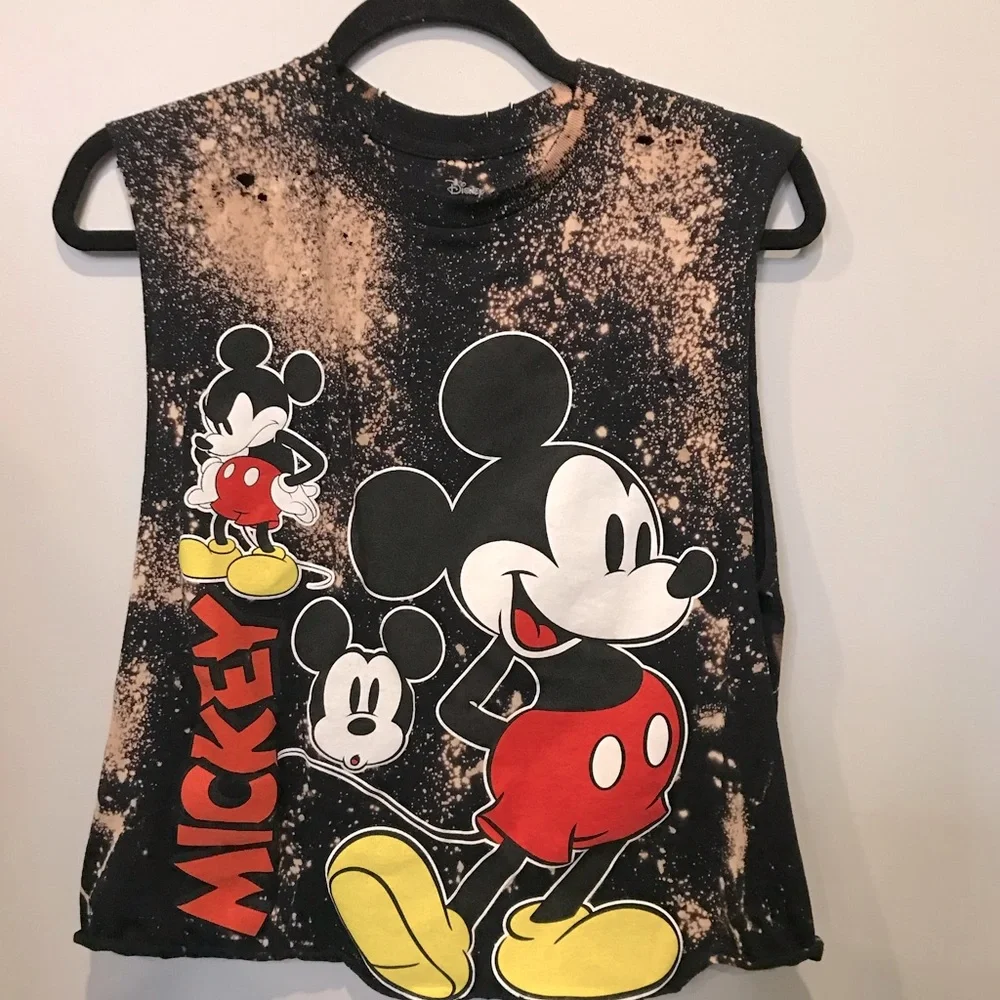 Mickey Mouse Distressed Muscle Tee - Picture 1 of 3